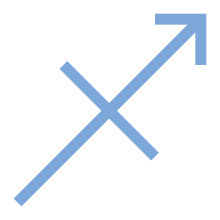 Sagittarius symbol (blue).svg
