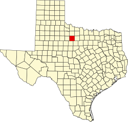 map of Texas highlighting Throckmorton County