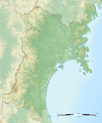 Carte topographique de la préfecture de Miyagi