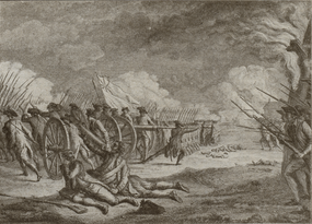 Zromantizovaný obraz bitvy u Lexingtonu