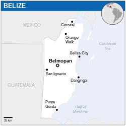 Location o Belize