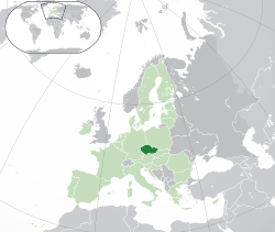 Местоположение на Чехия