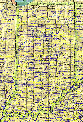 Topographische Koatn vo Indiana