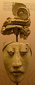 Hormiguero, stucco head ("Maya Akhenaten"), Late Classic (Museo arqueológico Fuerte de S. Miguel, Campeche)