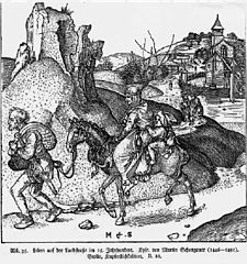 Martin Schongauer (1446–1491), Elämää maantiellä, 1400-luku.