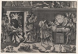 La Academia de Baccio Bandinelli (c. 1544), de Enea Vico, Museo Metropolitano de Arte, Nueva York