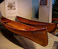 Antique Strip-built Canoes at the Adirondack Museum.