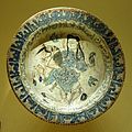 『騎馬の鷹匠の皿』、13世紀、カシャーン（イラン）