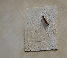Sundial at the castle of Bicqueley in Lorraine (France).