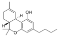Strukturformel Δ9-Tetrahydrocannabinol-C4