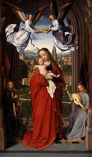 Gerard David's Virgin and Child with Four Angels
