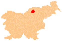 Localização do município de Slovenj Gradec na Eslovênia