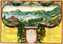 Pozzuoli nel 1575 (opera di Georg Braun e Frans Hogenberg)