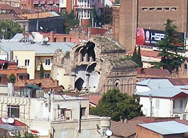 Closeup of the ruins