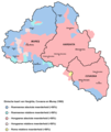 Etnische kaart van Szeklerland (1992)