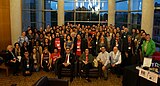 My photo is used for the official 2018 WikiConference North America group photo.