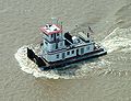 A tugboat operating on the Mississippi River