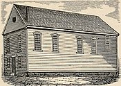 The first courthouse built in Springfield in 1740, when it was the county seat of Hampshire County