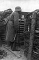 German sentry in the trenches in roughly 1915