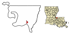 Location of St. Francisville in West Feliciana Parish, Louisiana.
