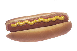 Hot dog mustárral