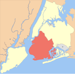 موقعیت بروکلین در نقشه