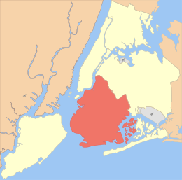 موقعیت بروکلین در نقشه