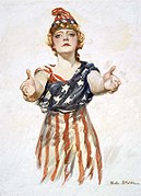 Columbia, personifikasi AS pada poster Patriotik Perang Dunia II