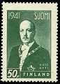 Risto Ryti jako prezydent na znaczku pocztowym z 1941