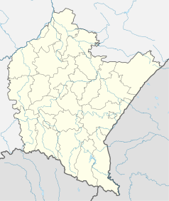 Mapa konturowa województwa podkarpackiego, po lewej znajduje się punkt z opisem „Podgrodzie”