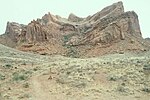 Synklinal i Navajo Sandstone, Upheaval Dome, Canyonlands nationalpark, Utah