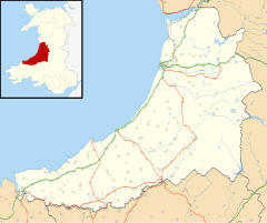 Melindwr is located in Ceredigion