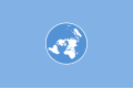 Una propuesta de bandera del Planeta Tierra basada en la Bandera de las Naciones Unidas.
