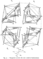 Không gian bốn chiều áp dụng vào lập thể, theo Traité élémentaire de géométrie à quatre dimensions (Luận cơ bản về hình học bốn chiều) của Esprit Jouffret.[108]