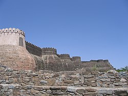 The walls of the fort of Kumbhalgarh extend over 38 km, claimed to be the second-longest continuous wall after the Great Wall of China.