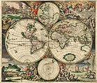 แผนที่ประวัติศาสตร์โลกของ Gerard van Schagen ใน ค.ศ. 1689