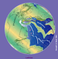 Uma reconstrução da Terra como apareceu no período Triássico, 230 milhões de anos atrás.