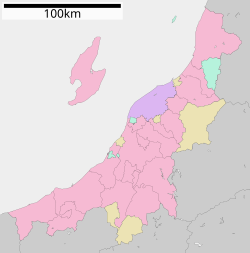 大瀬柳の位置（新潟県内）
