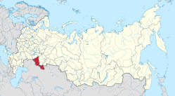 Orenburg oblasts beliggenhed i Rusland