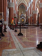 La meridiana all'interno della Basilica di S. Petronio in Bologna (Italia)