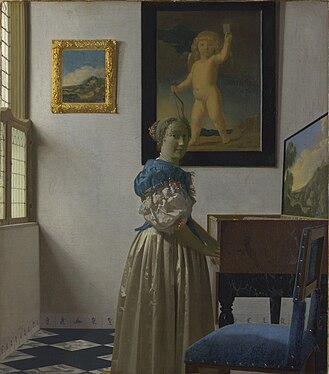 «Дівчина, що стоїть біля вірджинала» (1670—1674)