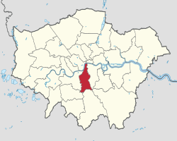 Lambeth shown within Greater London