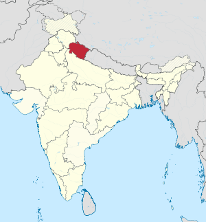 Уттаракханд на карте