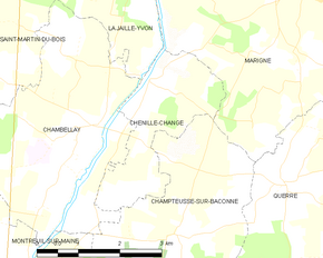 Poziția localității Chenillé-Changé