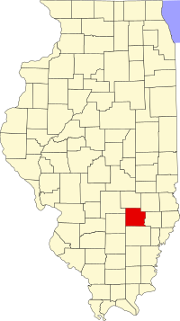 Округ Клей на мапі штату Іллінойс highlighting