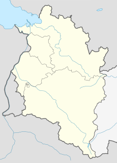 Mapa konturowa Vorarlbergu, po lewej znajduje się punkt z opisem „Feldkirch”