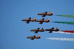 Al Fursan aerobatic team over Muscat, Oman