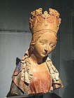Бюст на Богородица, Бохемия (ок. 1390 – 95), теракота с полихром