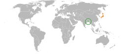 Peta memperlihatkan lokasiBangladesh and Japan