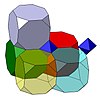 Teselación 3D deCubos truncados e octaedros.